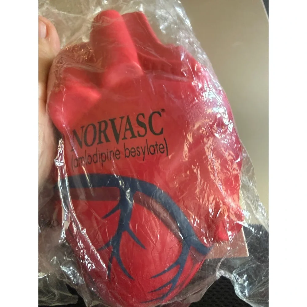 2‎ NORVASC Amlodipine Besylate Heart Stress Ball Promotional Item NEW